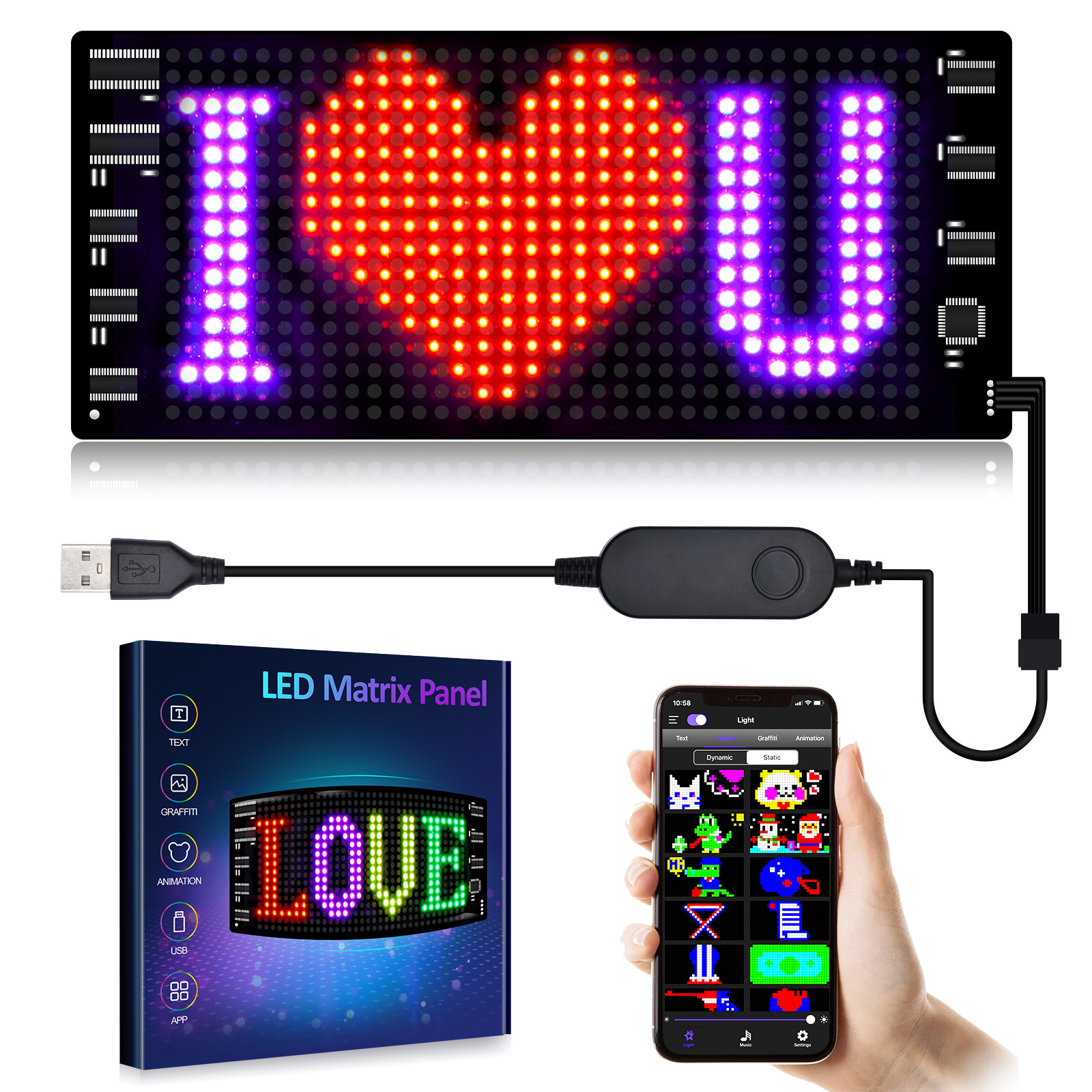 LED Customizable Fun Ride Bluetooth Car Sign