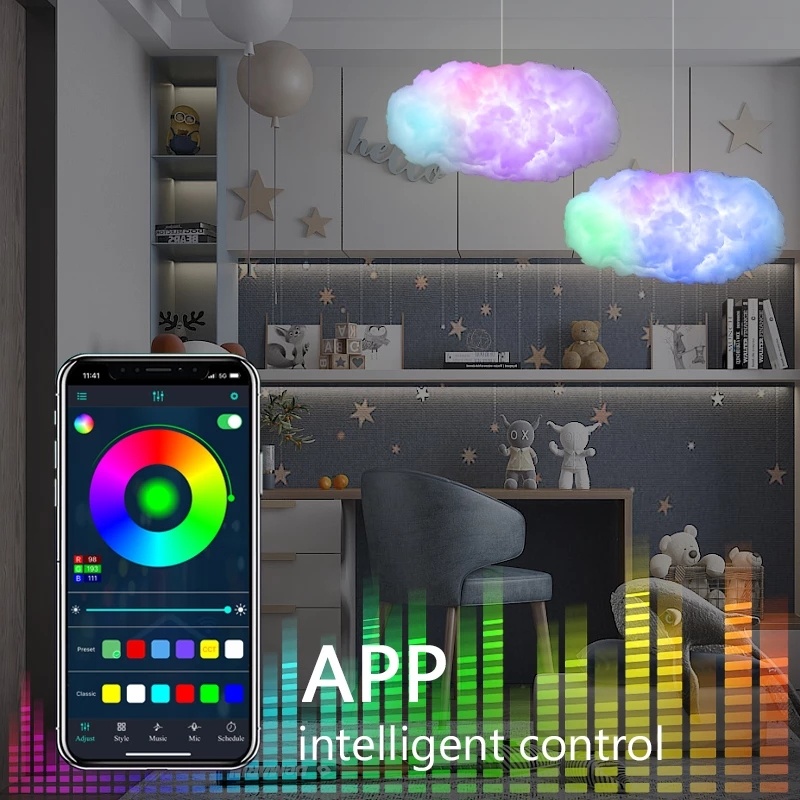 USB Cloud Light RGBIC Ambient Lamp with APP Control & Music Sync - Image 4