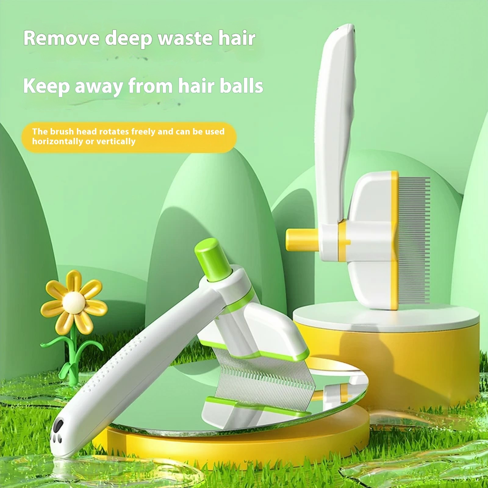 Self-Cleaning Pet Grooming Comb for Cats & Dogs – Flea & Hair Removal - Image 9