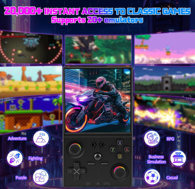 Portable Retro Handheld Game Console with Detachable Joysticks, 4.0โ HD IPS Display, Classic Games - Image 9