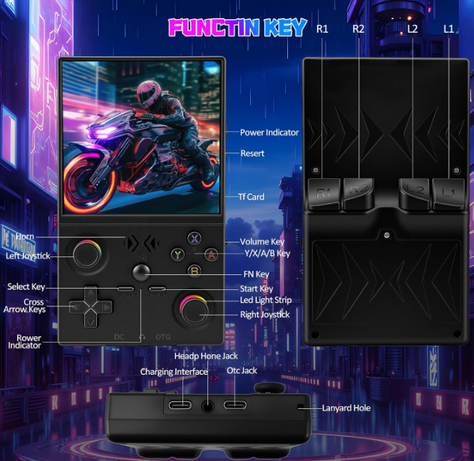 Portable Retro Handheld Game Console with Detachable Joysticks, 4.0โ HD IPS Display, Classic Games - Image 6